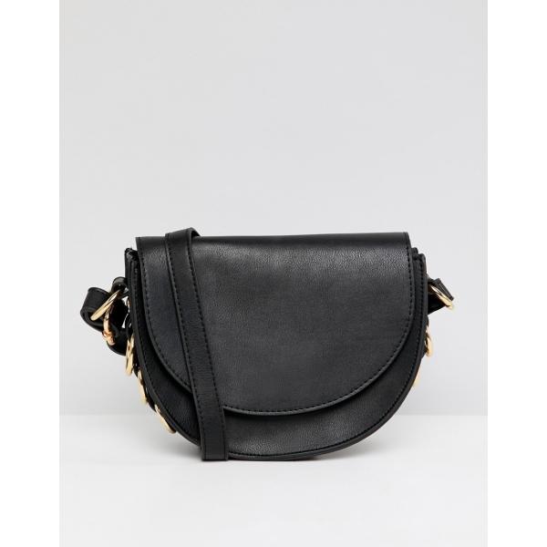 Borsa a tracolla con anello e zip in denim con tasca interna Asos Design