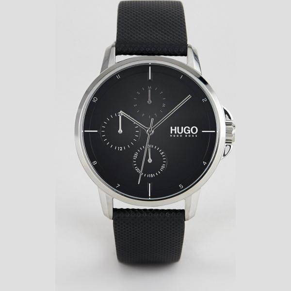 Orologio con cinturino e fibbia nero Hugo