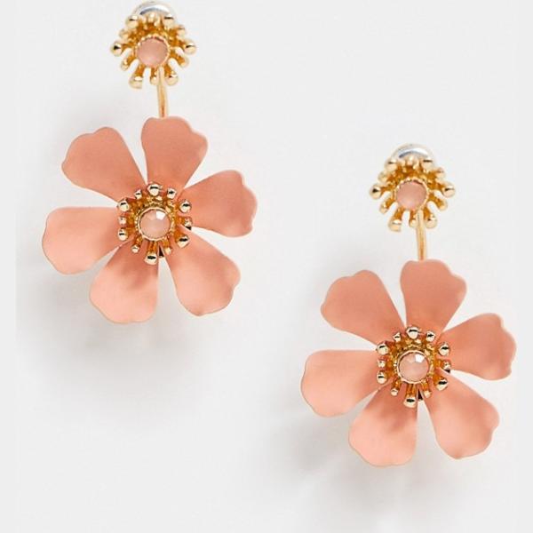 Orecchini petite fantasia floreale oro Asos Design