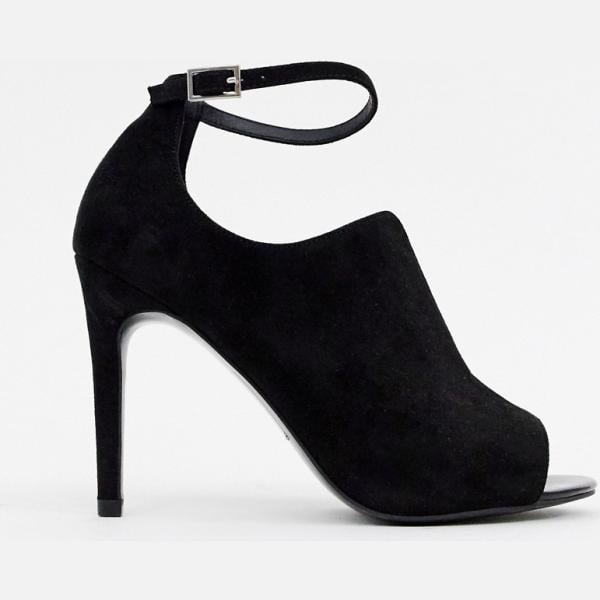 Scarpe con cinturino open toe pianta larga in denim Asos Design