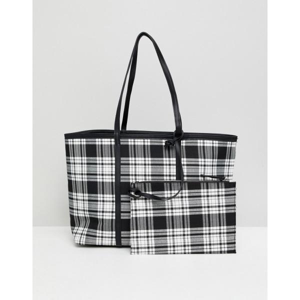 Shopping bag a quadri Stradivarius