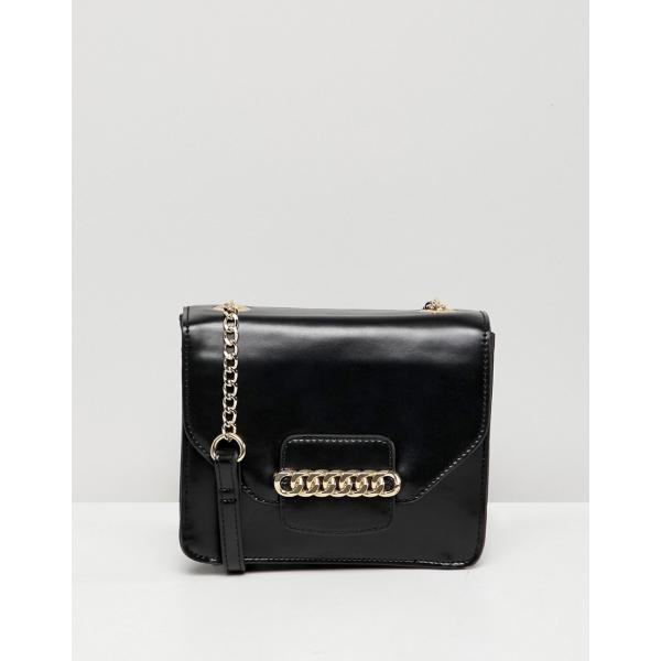 Borsa a tracolla con catena e zip in denim con tasca interna Asos Design