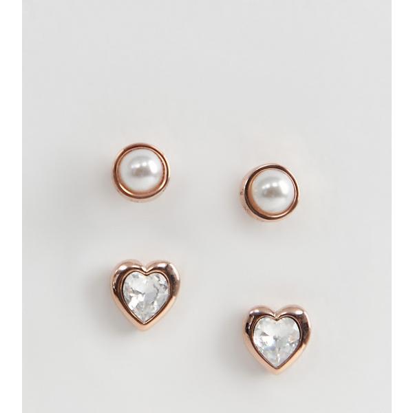 Orecchini a bottone con strass farfalla in oro rosa Ted Baker
