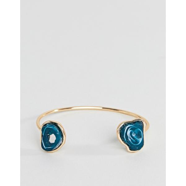 Bracciale in denim rigido oro Asos Design
