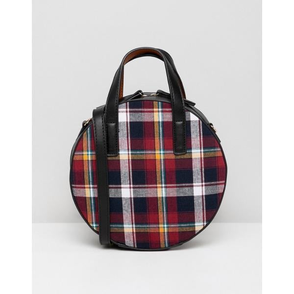 Borsa a tracolla con spalline e zip con tasca interna rosso Warehouse