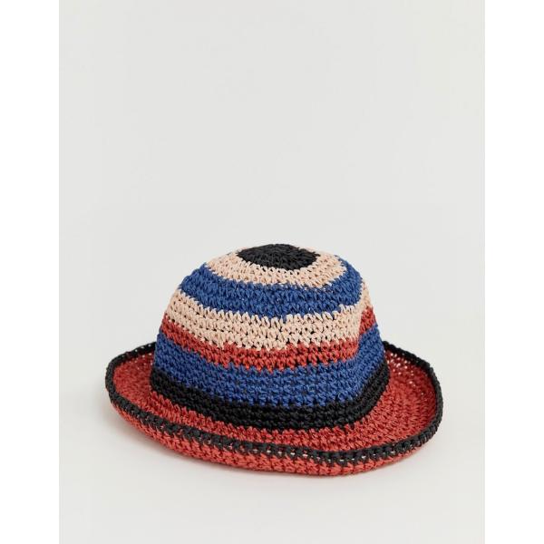 Cappello a righe in paglia Asos Design