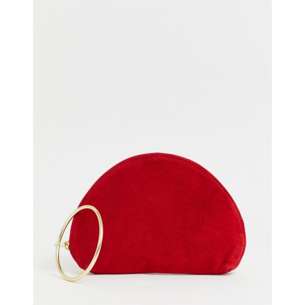 Pochette petite lunga con zip e anello con tasca interna Asos Design