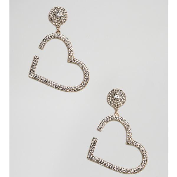 Orecchini pendenti con strass farfalla collo aperto oro Liars & Lovers
