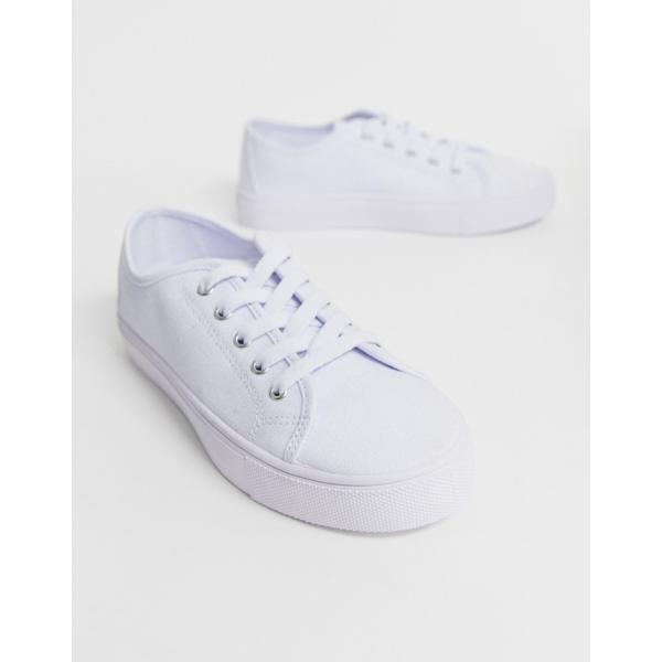 Sneakers stringate in denim bianco Asos Design