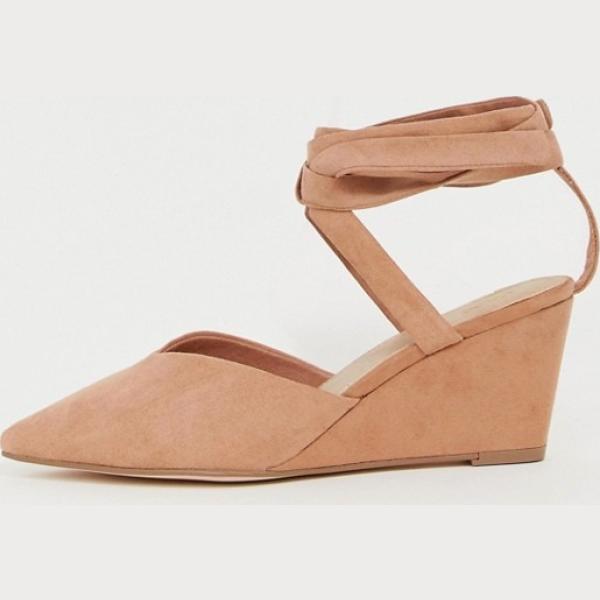 Zeppe con nodi a punta in denim con zeppe Asos Design