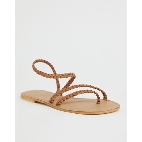 Sandali con spalline in denim elasticizzato Asos Design