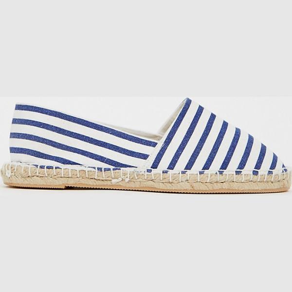 Espadrillas a righe pianta larga London Rebel
