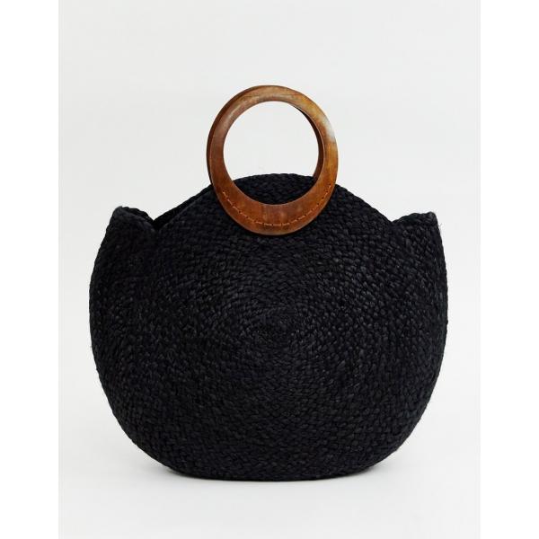 Orologio con manico contrasto in paglia nero Accessorize