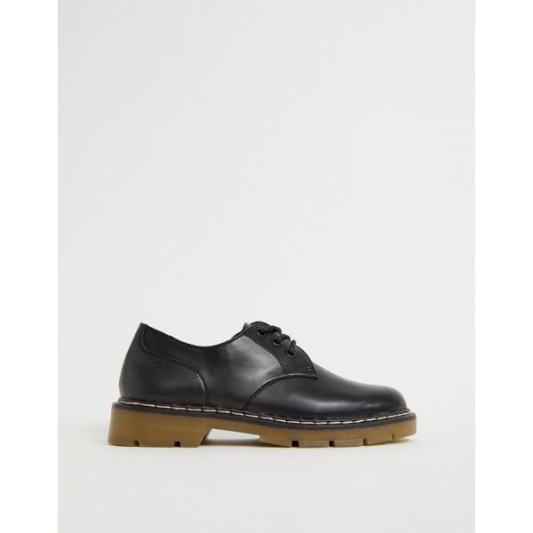 Scarpe con stringhe contrasto con punta tonda in denim Pull&Bear