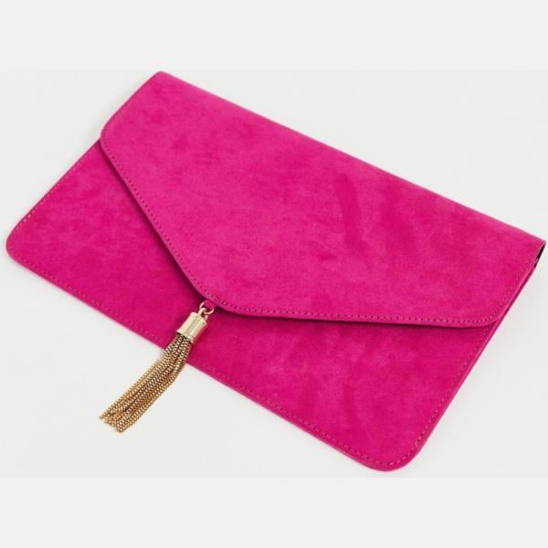Pochette con zip in denim con nappine Asos Design