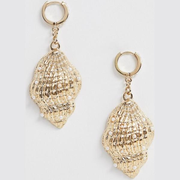 Orecchini con perle oro Asos Design