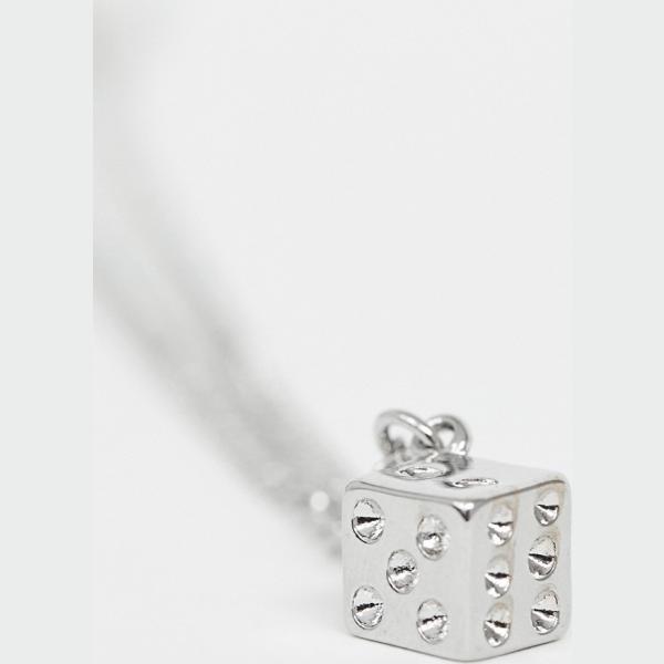 Collana con ciondolo argento Asos Design