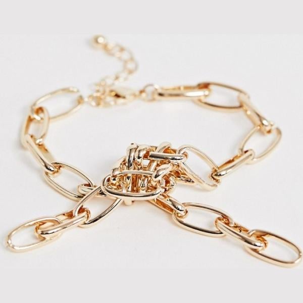 Bracciale con catena oro Asos Design