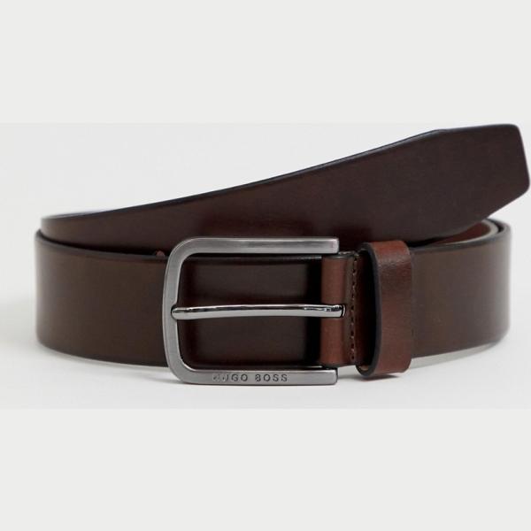 Cintura con fibbia lunghezza regolabile marrone Boss
