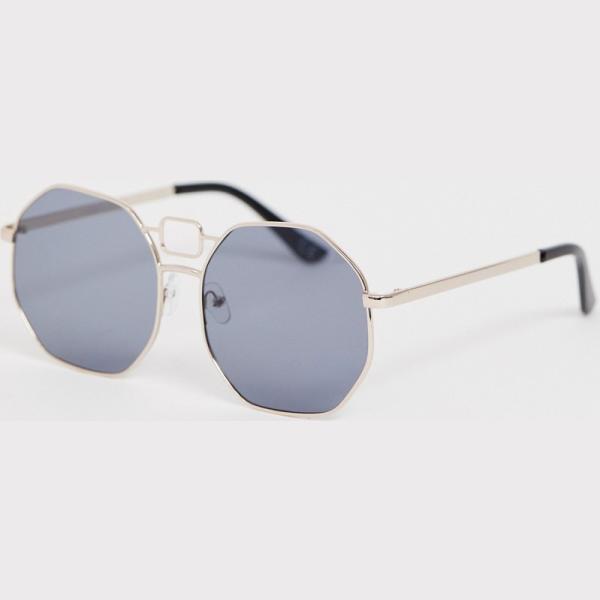 Occhiali da sole stanghette sottili in denim protezione dai raggi Asos Design