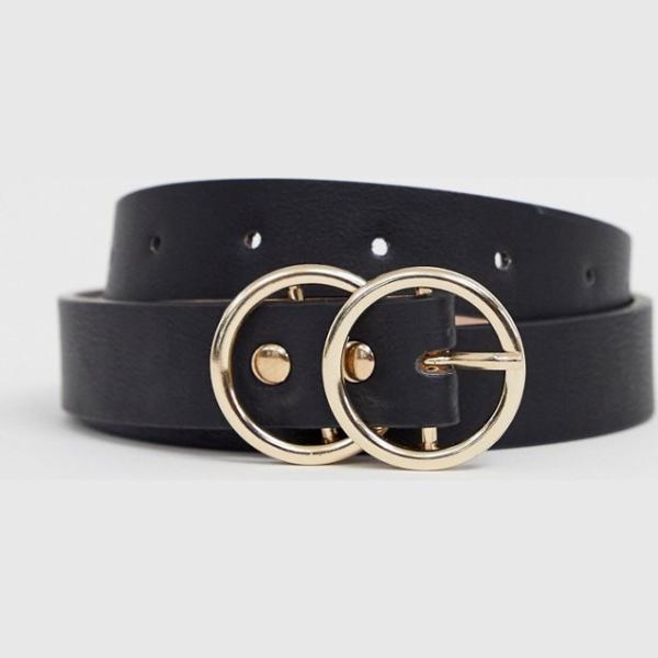 Cintura con fibbia lunghezza regolabile nero River Island
