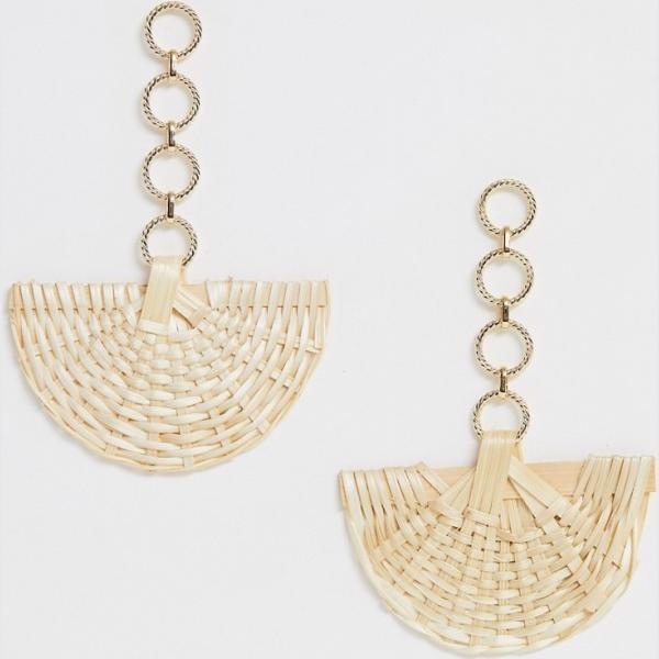 Orecchini pendenti forma intrecciata oro Asos Design