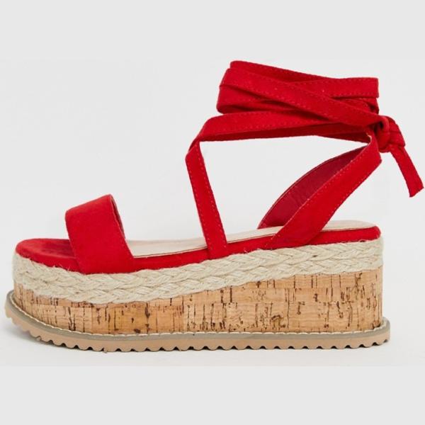 Espadrillas stringate flatform PrettyLittleThing