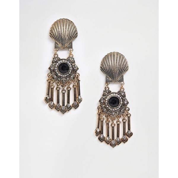 Orecchini con strass farfalla oro Liars & Lovers