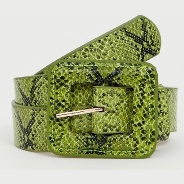 Cintura con stampa e fibbia in denim lunghezza regolabile My Accessories