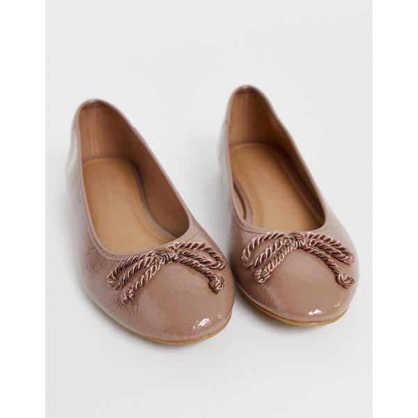 Ballerine con fiocco beige Asos Design