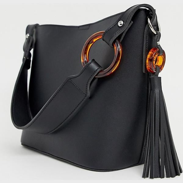 Pantalone corto maxi con stampa e anello con nappine Glamorous