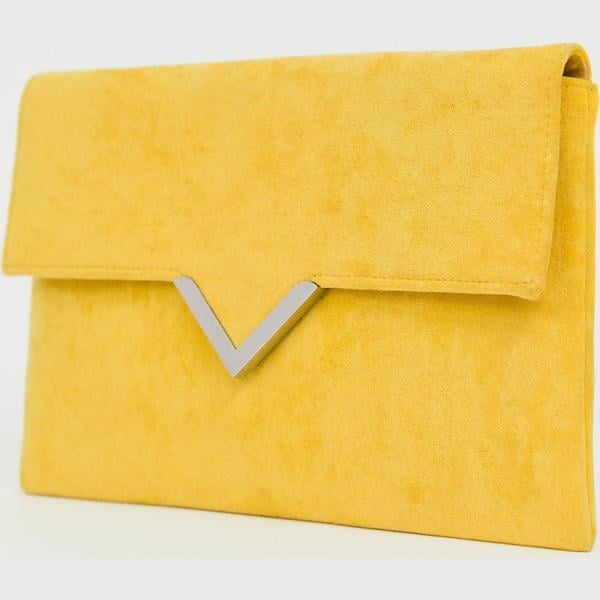 Pochette collo a v con cinturino giallo Accessorize