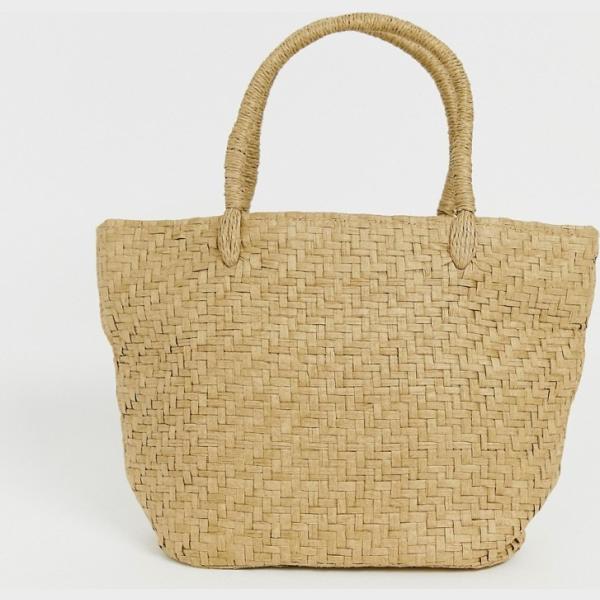 Shopping bag in paglia beige Weekday