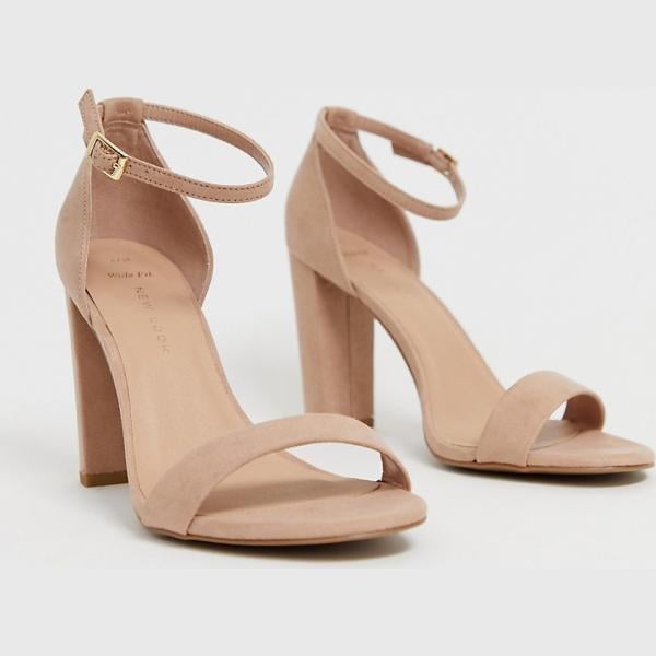 Sandali con tacco largo New Look Wide Fit