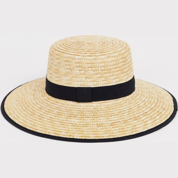 Cappello contrasto in paglia Warehouse