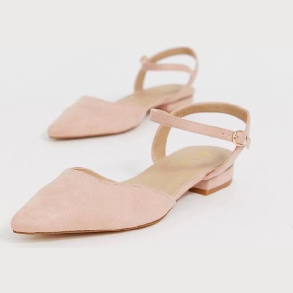 Scarpe con cinturino a punta suola piatta Raid