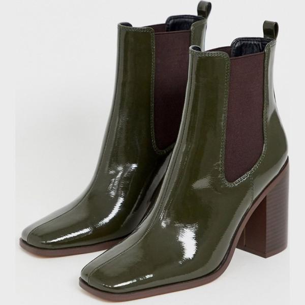 Stivaletti chelsea verde Asos Design