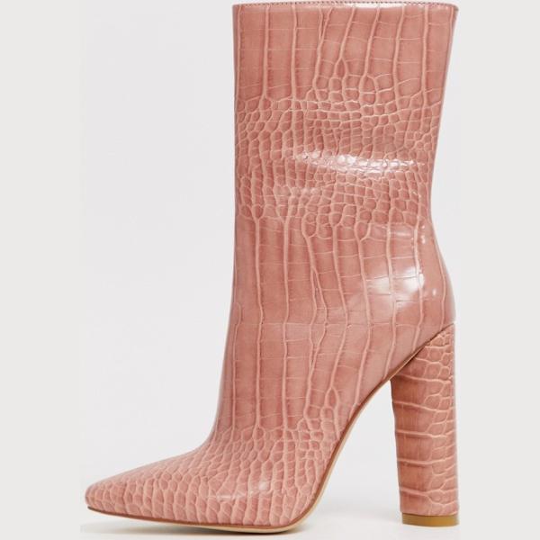 Stivaletti con tacco largo e zip a punta SIMMI Shoes