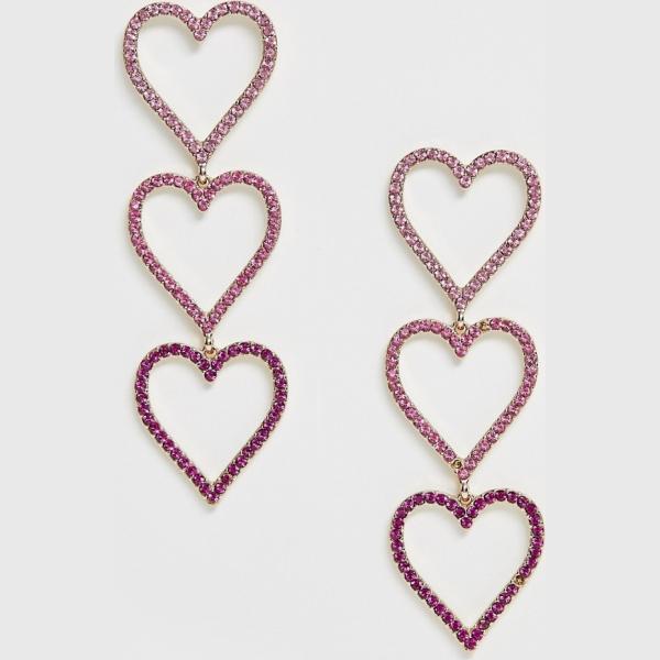 Orecchini pendenti con strass farfalla rosa e oro Liars & Lovers