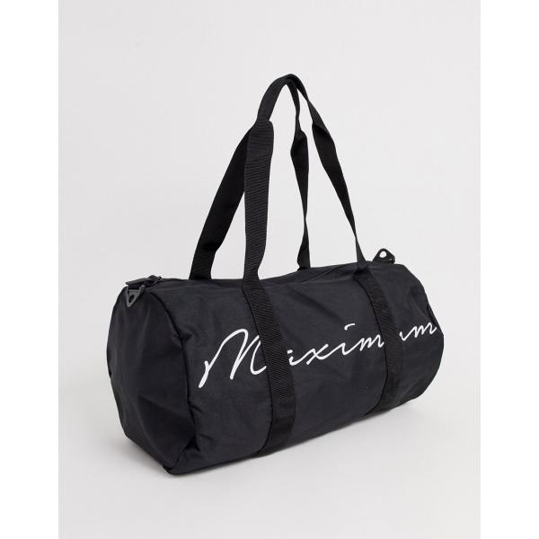 Borse e zaini con scritte e zip con tracolla regolabile nero Asos Design