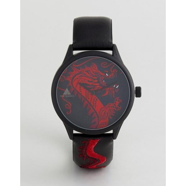 Orologio con cinturino nero Asos Design