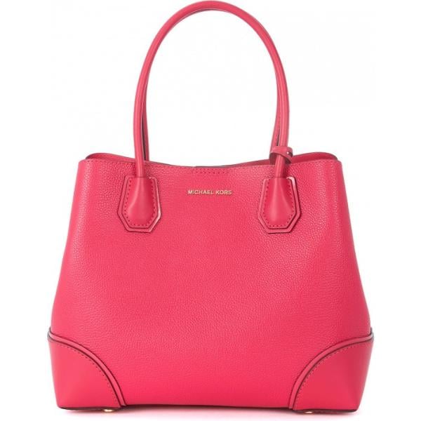 Borsa a tracolla effetto martellato con zip fondo con piedini oro Michael Kors