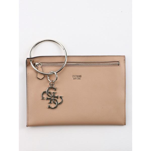 Pochette con anello in ecopelle oro Guess