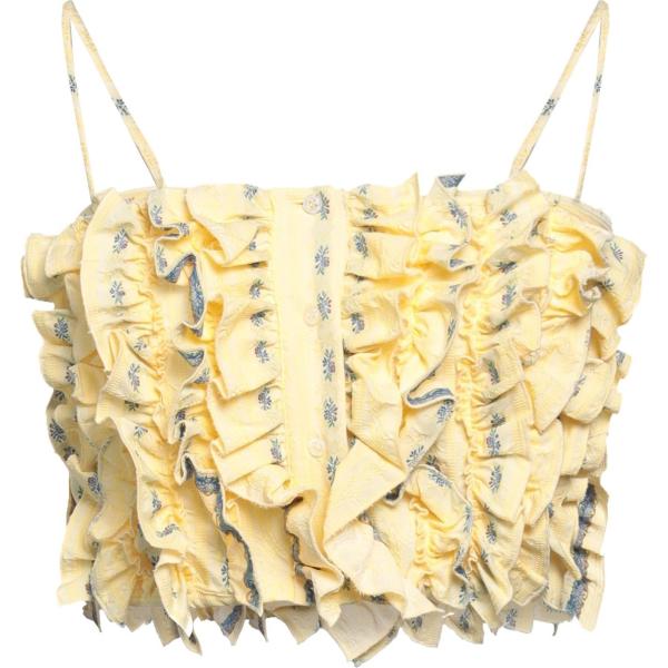 top Msgm marrone a fiori