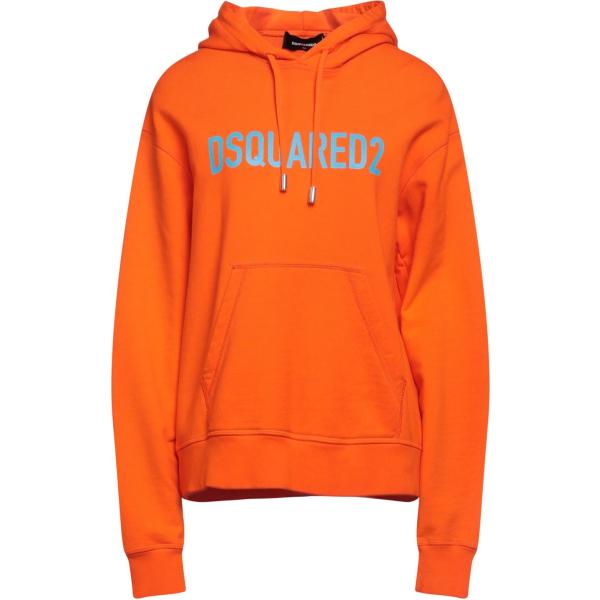 felpe con cappuccio Dsquared2 arancione tinta unita