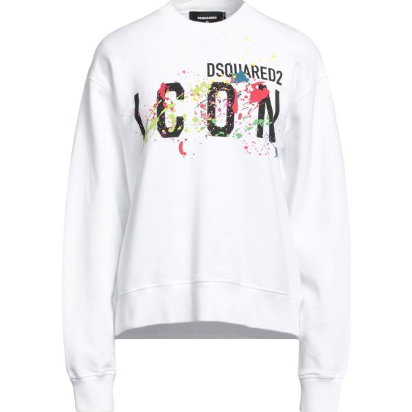 felpe Dsquared2 bianco con stampe