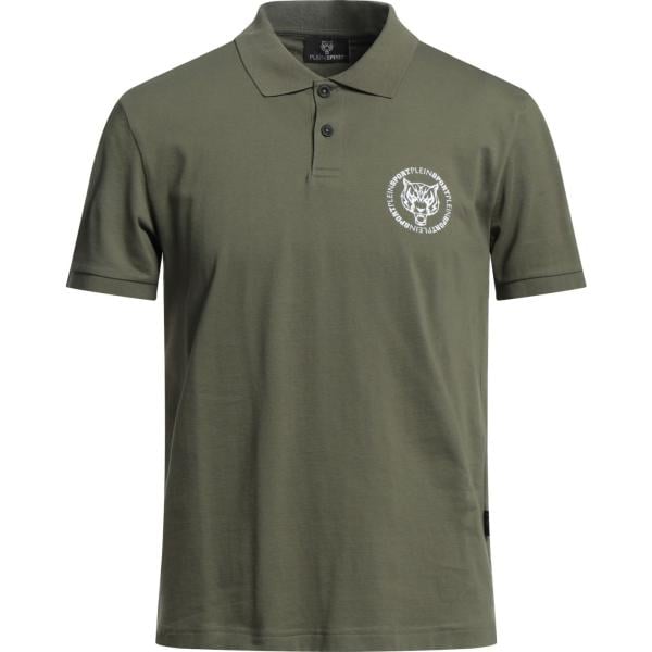 polo Plein Sport verde tinta unita