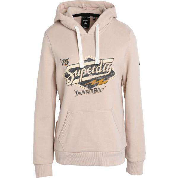 felpe con cappuccio Superdry viola tinta unita