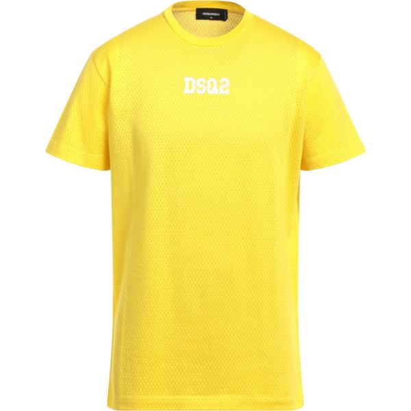 t-shirt Dsquared2 giallo con stampe