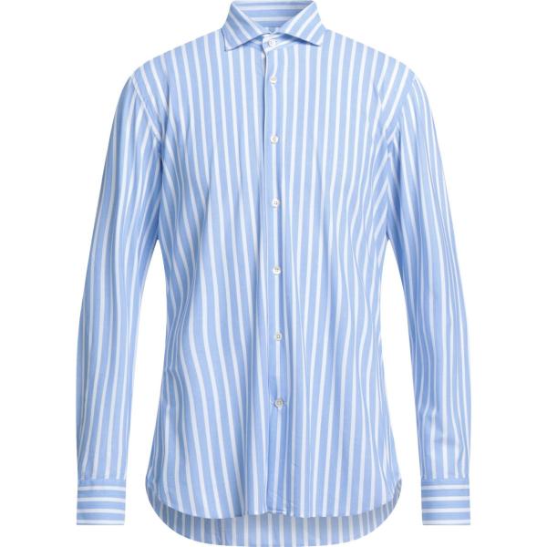 camicie Caliban blu a righe